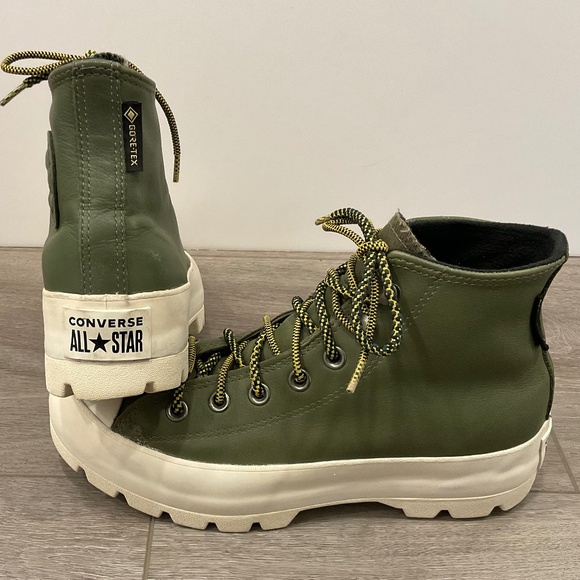 CONVERSE Chuck Taylor Lugged All Star High Top Sneaker Army Green Size 7.5 - Picture 4 of 13